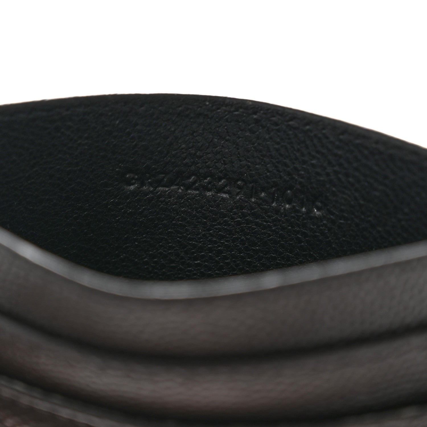 Saint Laurent Grain De Poudre Matelasse Chevron Monogram Credit Card Case Coal 7 of 9