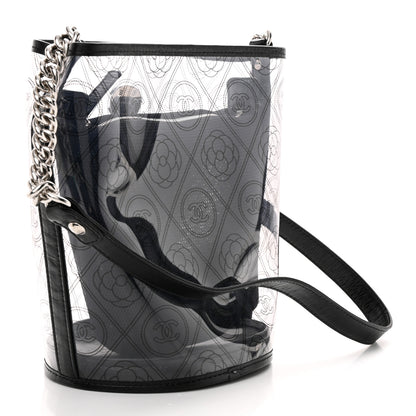 Chanel Crumpled Calfskin PVC Bucket Bag Black 3 of 11