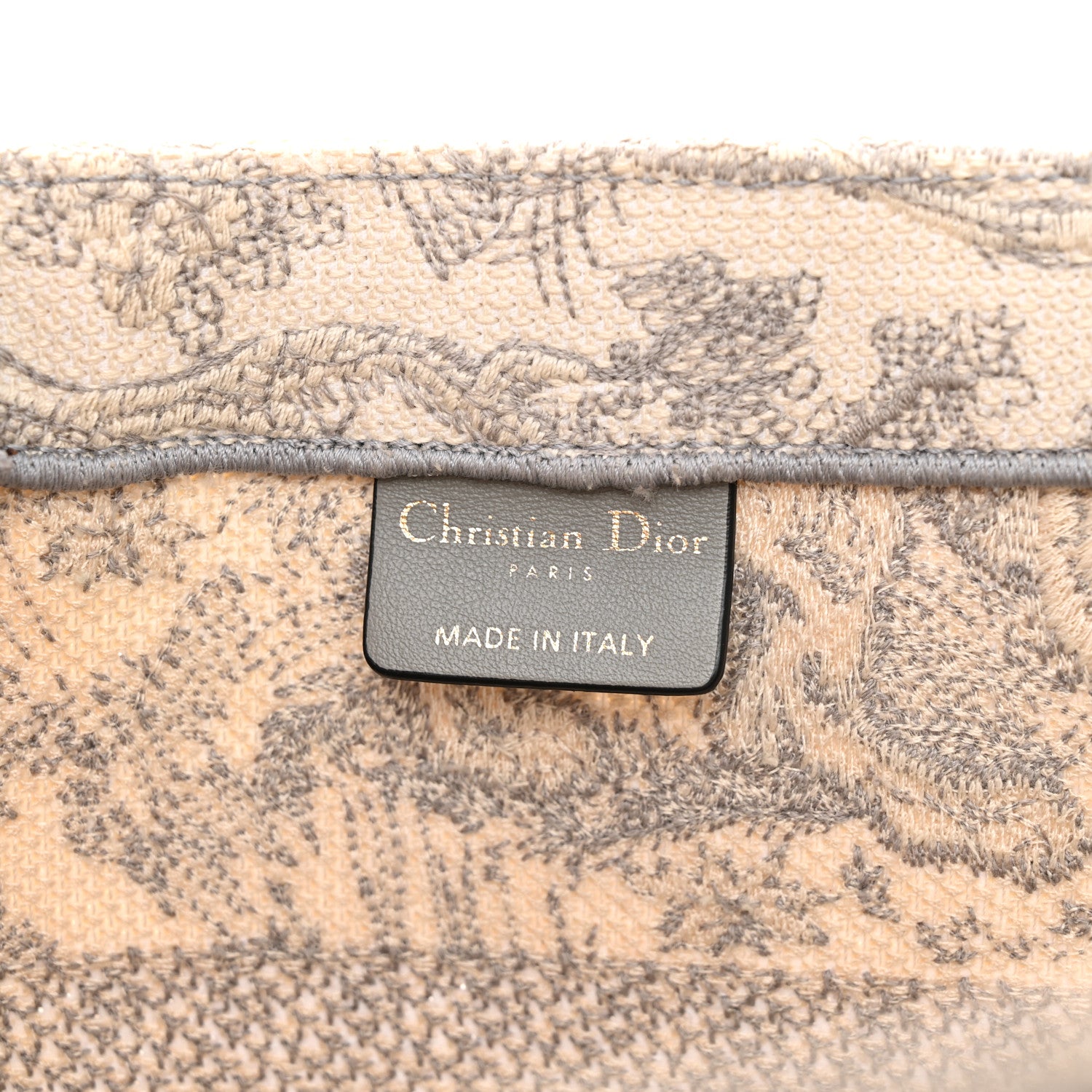 Christian Dior Canvas Embroidered Medium Dioriviera Toile De Jouy Book Tote Gray 6 of 18