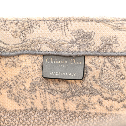 Christian Dior Canvas Embroidered Medium Dioriviera Toile De Jouy Book Tote Gray 6 of 18