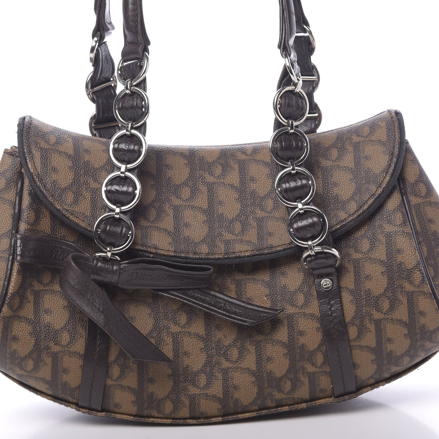 Christian Dior Monogram Romantique Trotter Bag Brown 15 of 16