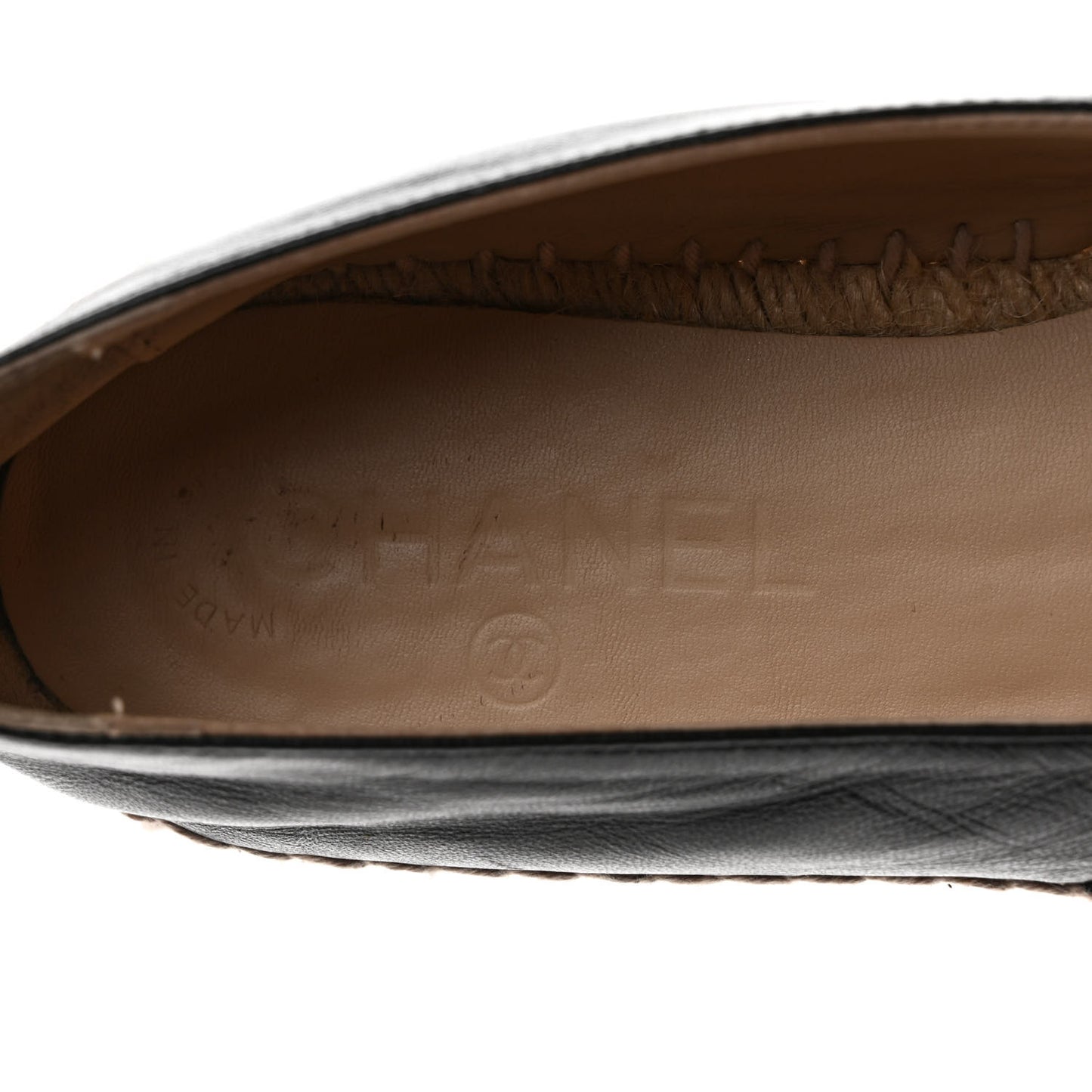 Lambskin CC Espadrilles 37 Black
