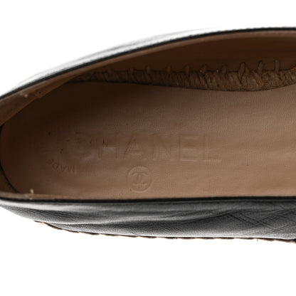 Chanel Lambskin CC Espadrilles 37 Black 7 of 8