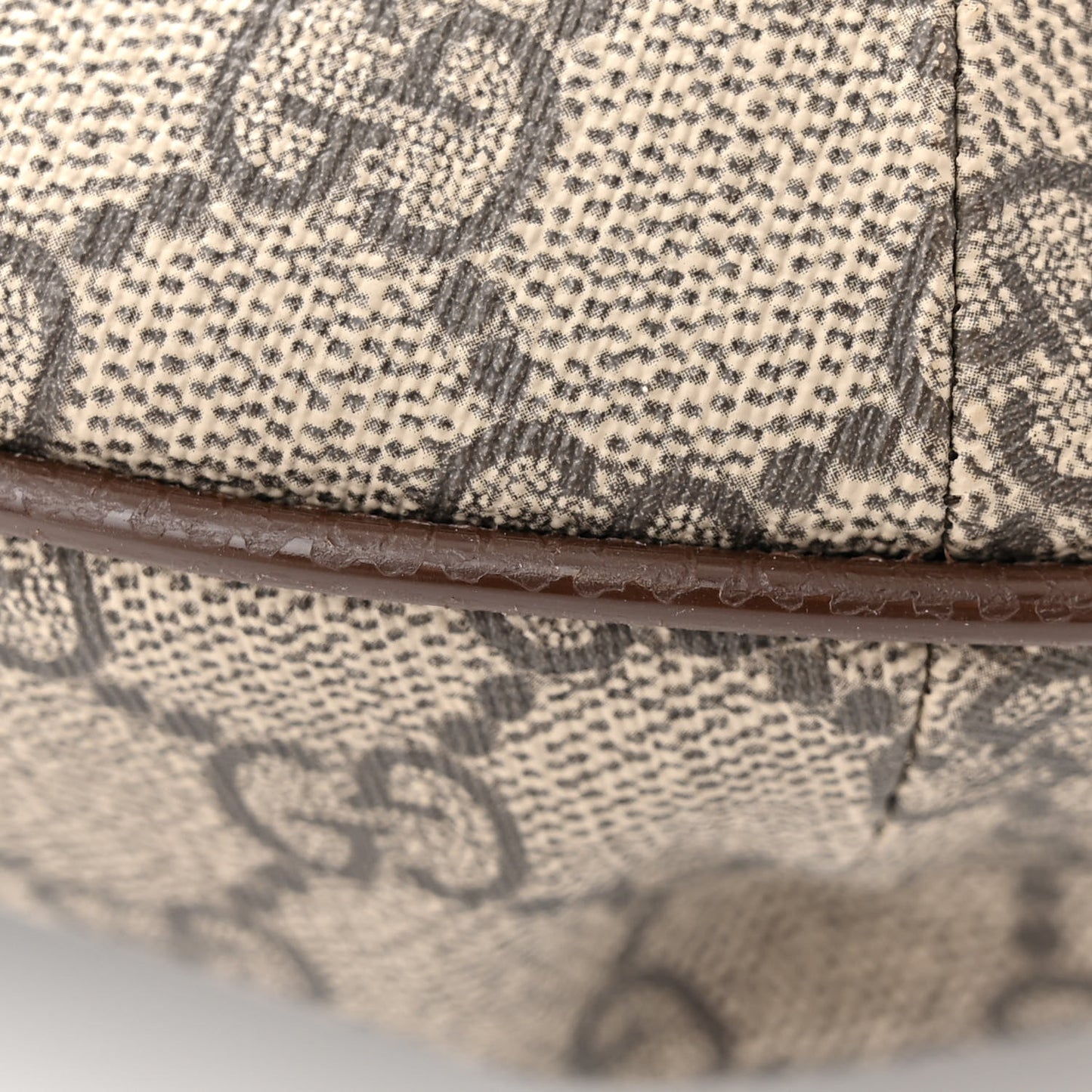 GG Supreme Monogram Web Small Ophidia Half Moon Hobo Brown