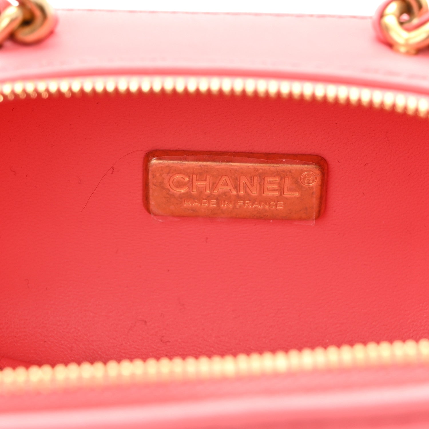 Chanel Lambskin Quilted CC Bubble Vanity Case With Chain Pink 6 of 10