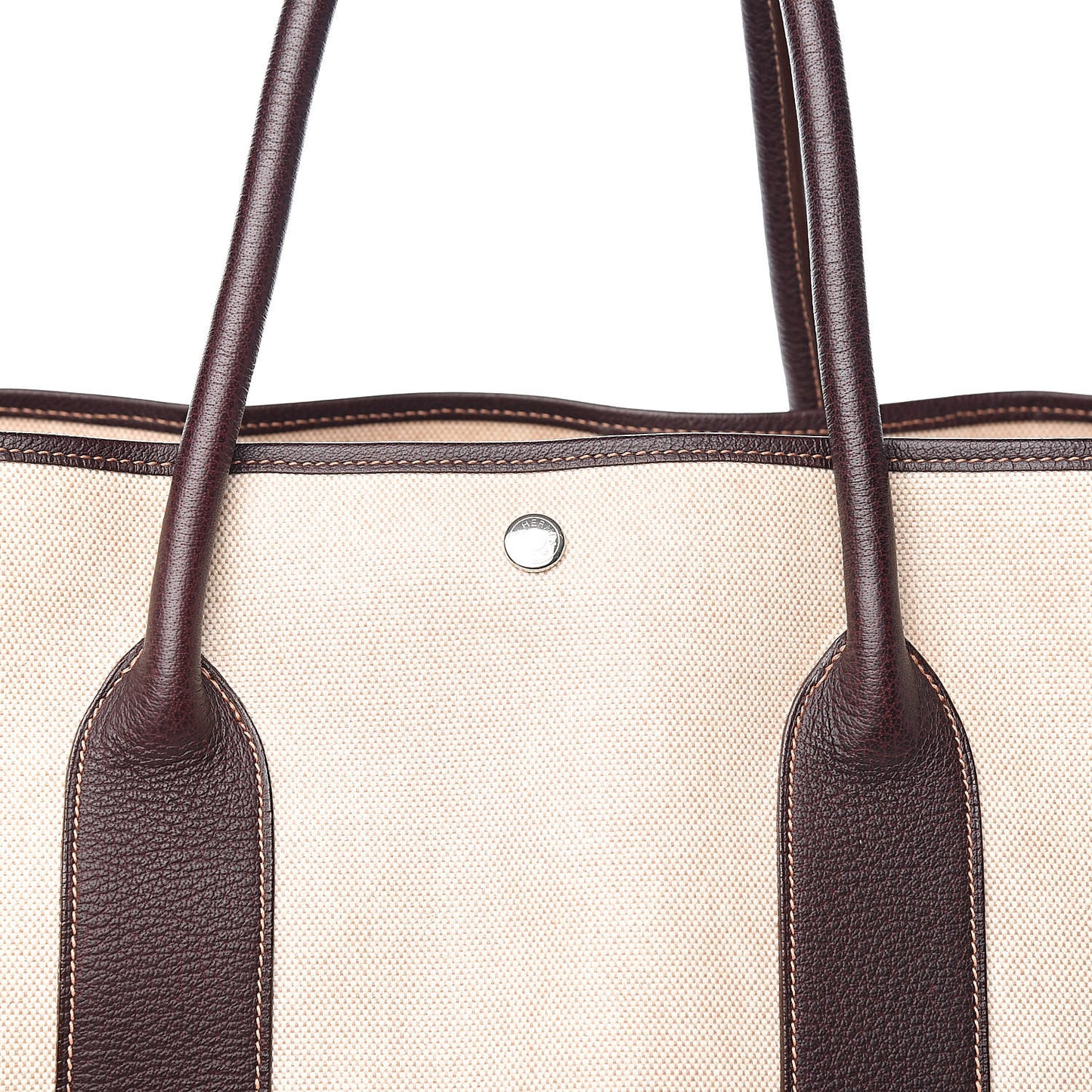Toile Buffle Gala Garden Party Tote 49 GM Marron Fonce