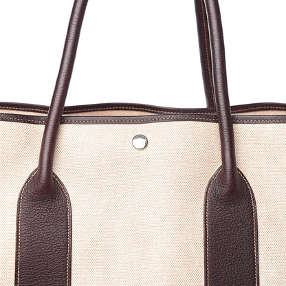 Hermes Toile Buffle Gala Garden Party Tote 49 GM Marron Fonce 9 of 15