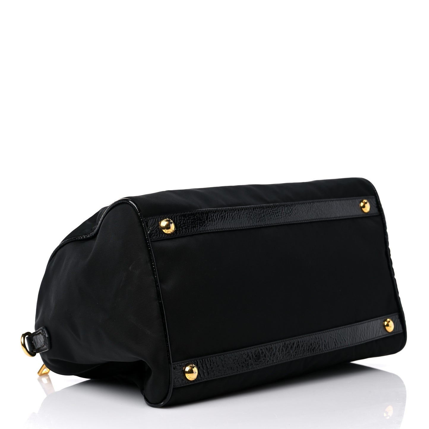 Nylon Spazzolato Boston Bag Black