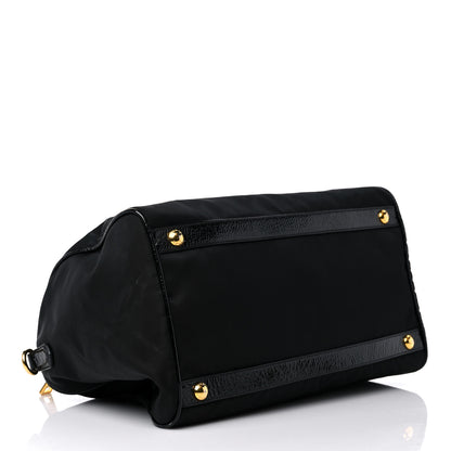 Prada Nylon Spazzolato Boston Bag Black 4 of 11