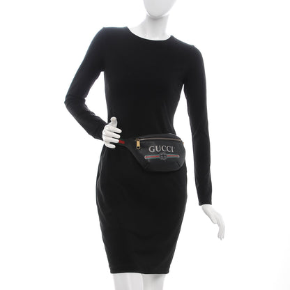Gucci Grained Calfskin Small Logo Belt Bag Black 2 of 8