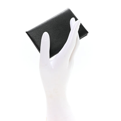 Hermes Epsom Calvi Card Case Black 2 of 8