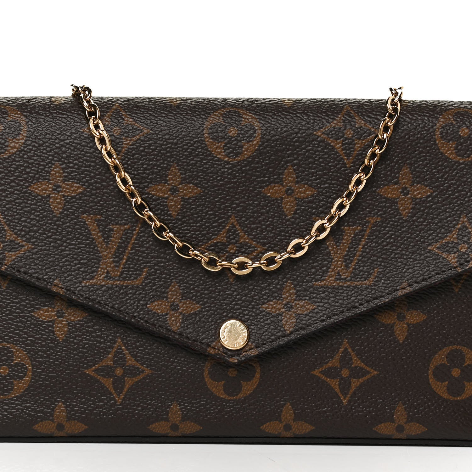 Louis Vuitton Monogram Pochette Felicie Chain Wallet Fuchsia 8 of 12