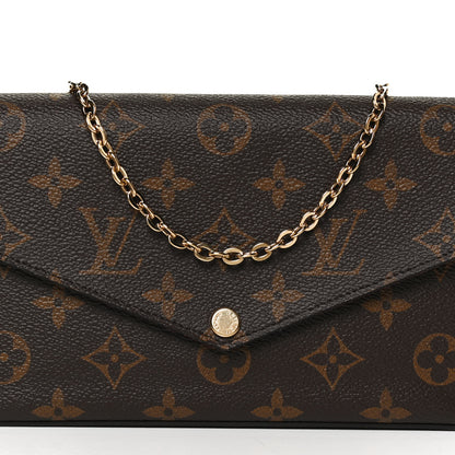 Louis Vuitton Monogram Pochette Felicie Chain Wallet Fuchsia 8 of 12