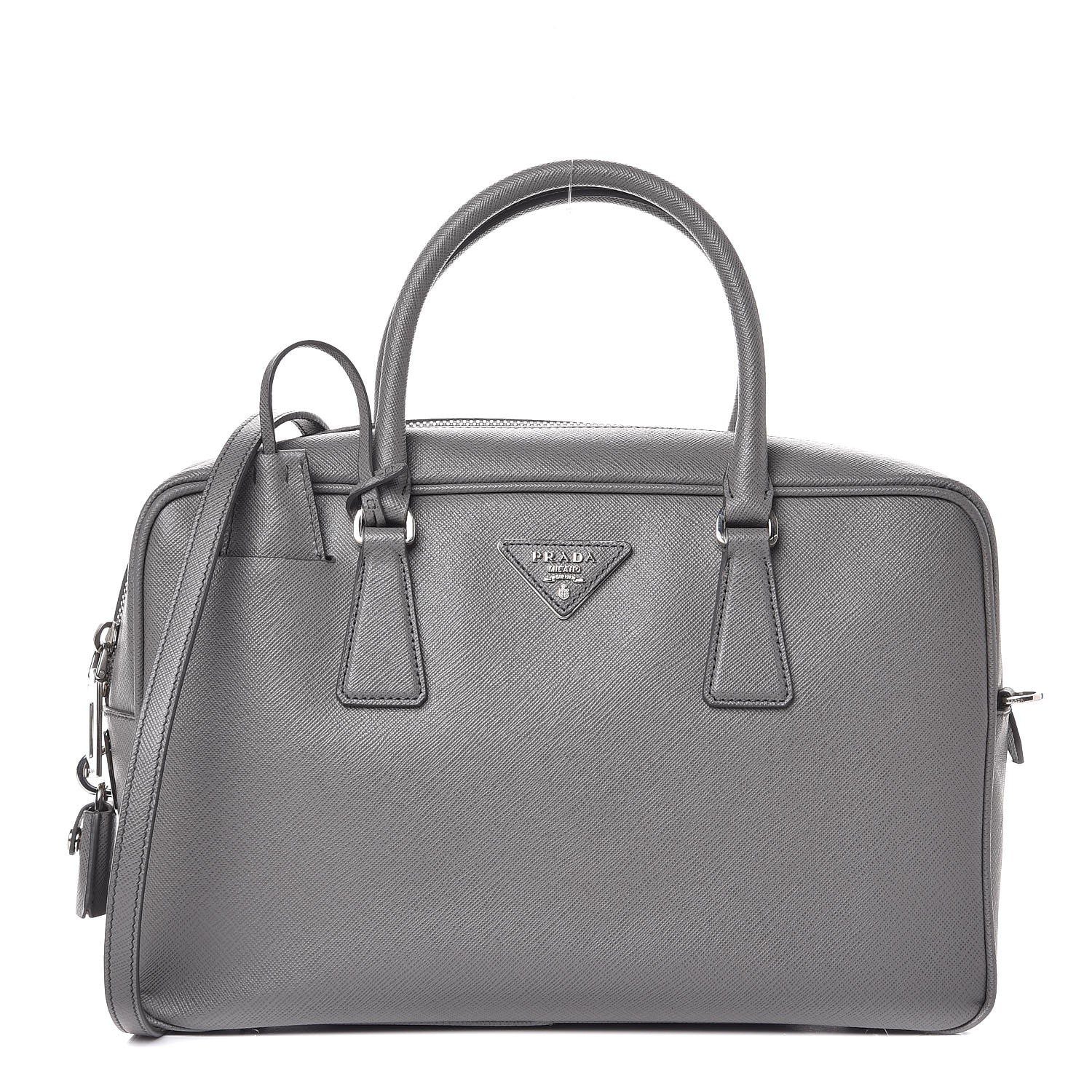 Prada Saffiano Lux Bowler Marmo 1 of 8