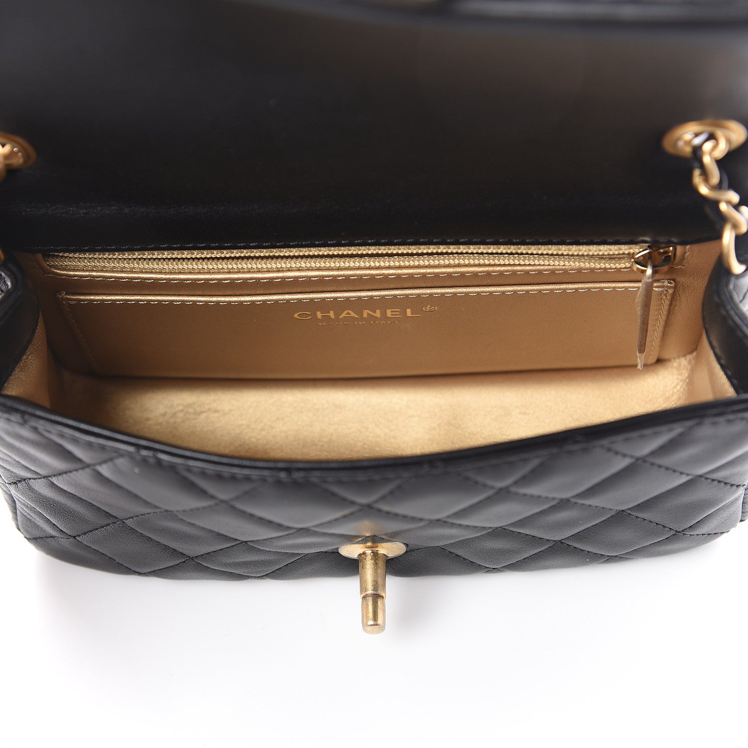 Chanel Lambskin Quilted Mini Rectangular Pearl Crush Flap Black 4 of 9