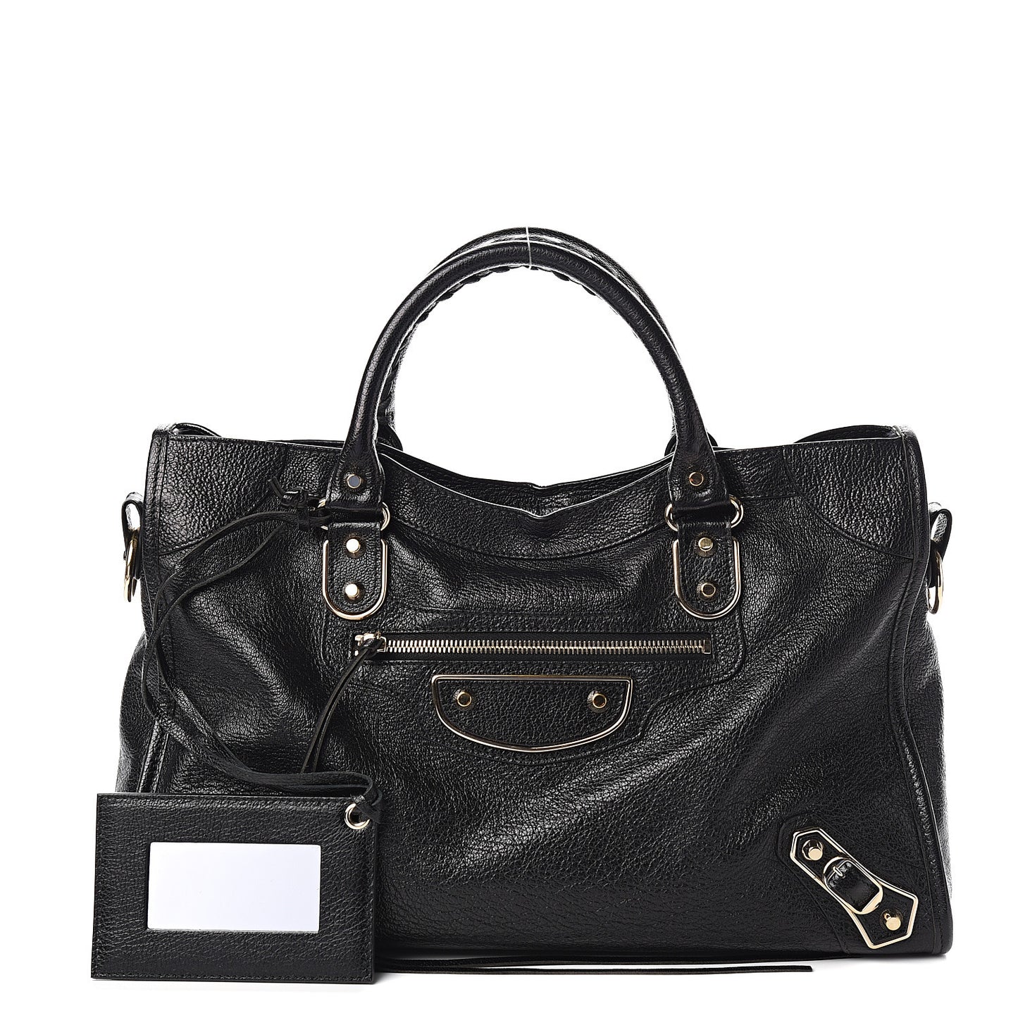 Chevre Gold Metallic Edge Hardware City Black