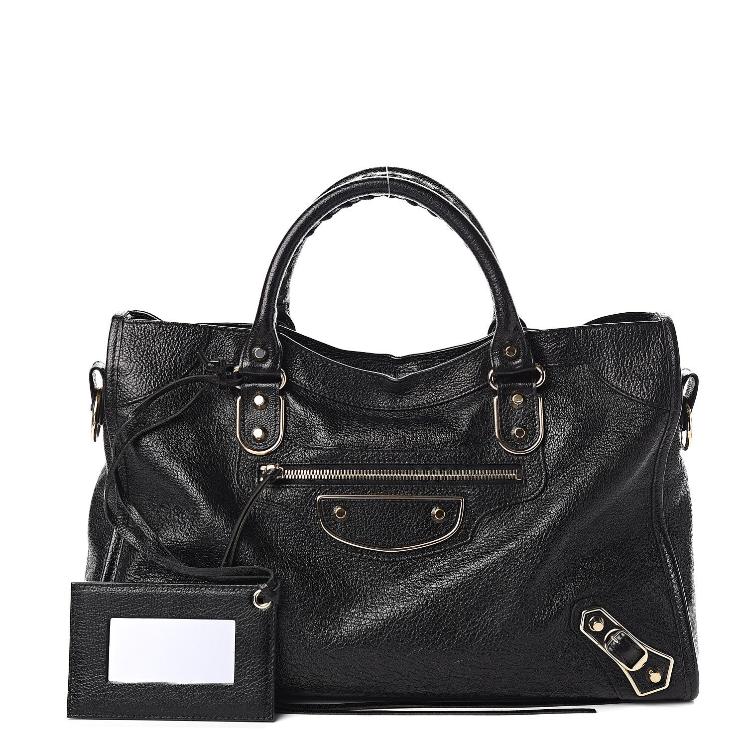 Balenciaga Chevre Gold Metallic Edge Hardware City Black 1 of 10