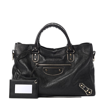 Balenciaga Chevre Gold Metallic Edge Hardware City Black 1 of 10