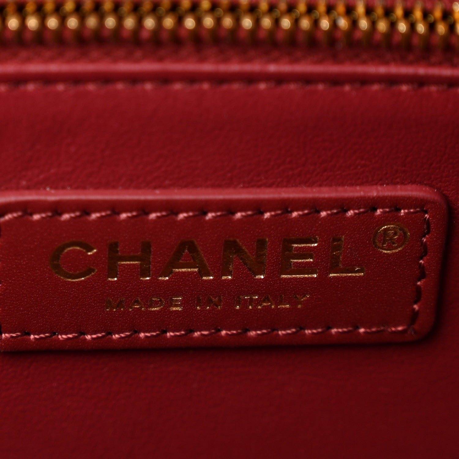 Chanel Calfskin Crocodile Embossed Archetype Small Shopping Tote Burgundy 6 of 11