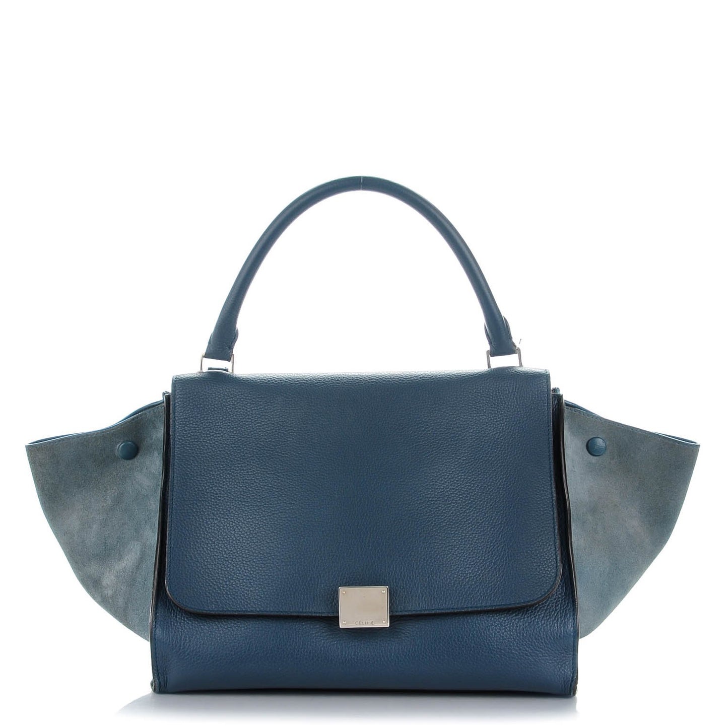 Drummed Calfskin Suede Medium Trapeze Orage