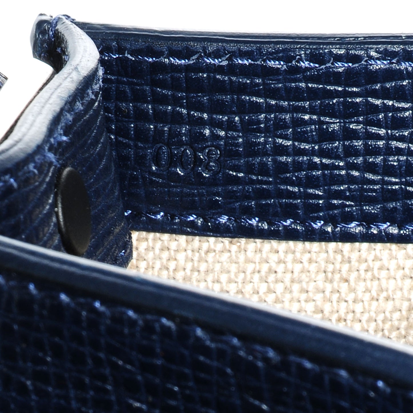 Linosa Leather Mini PS11 Classic Shoulder Bag Navy Blue