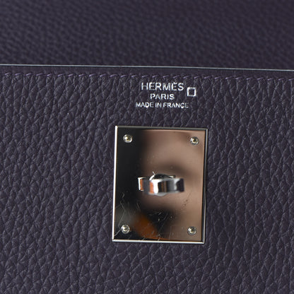Hermes Togo Matte Alligator Kelly Retourne Touch 28 Raisin Prunoir 25 of 36
