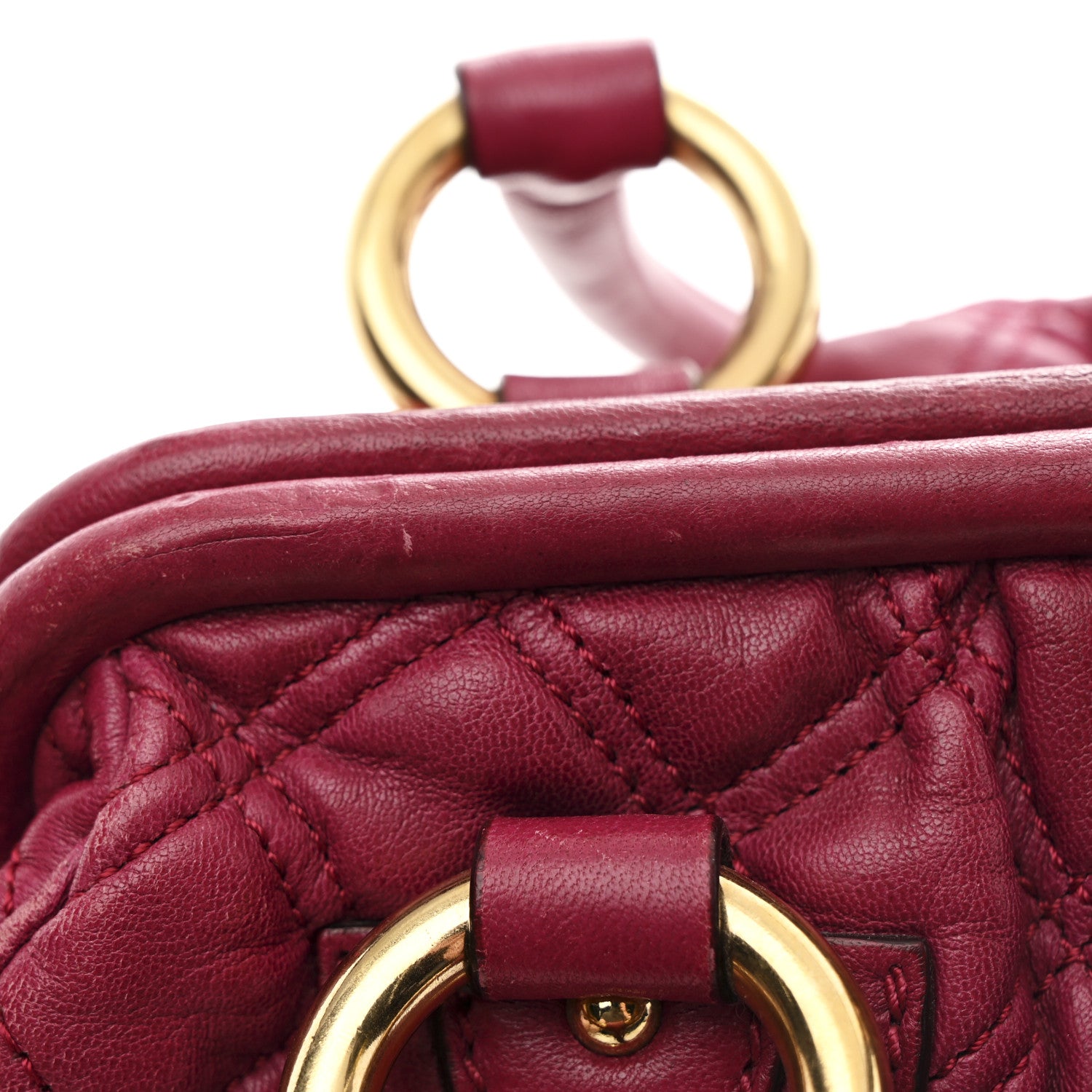 Marc Jacobs Calfskin Quilted Leather Stam Bag Pink 12 of 12