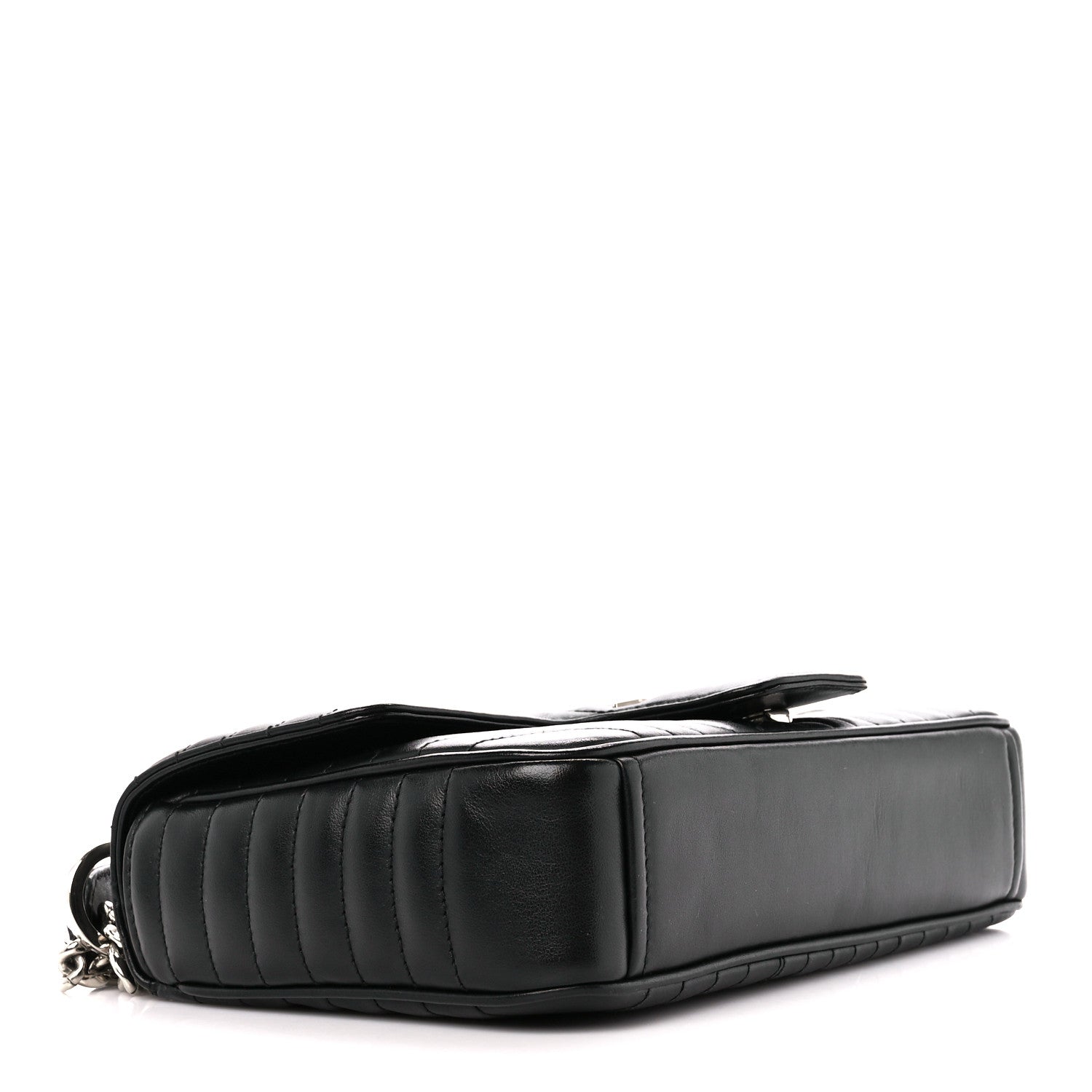 Prada Soft Calfskin Impunture Diagramme Medium Chain Flap Shoulder Bag Black 4 of 10