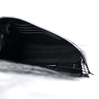 Saint Laurent Crinkled Calfskin Matelasse Monogram Niki Chain Wallet Black 5 of 9