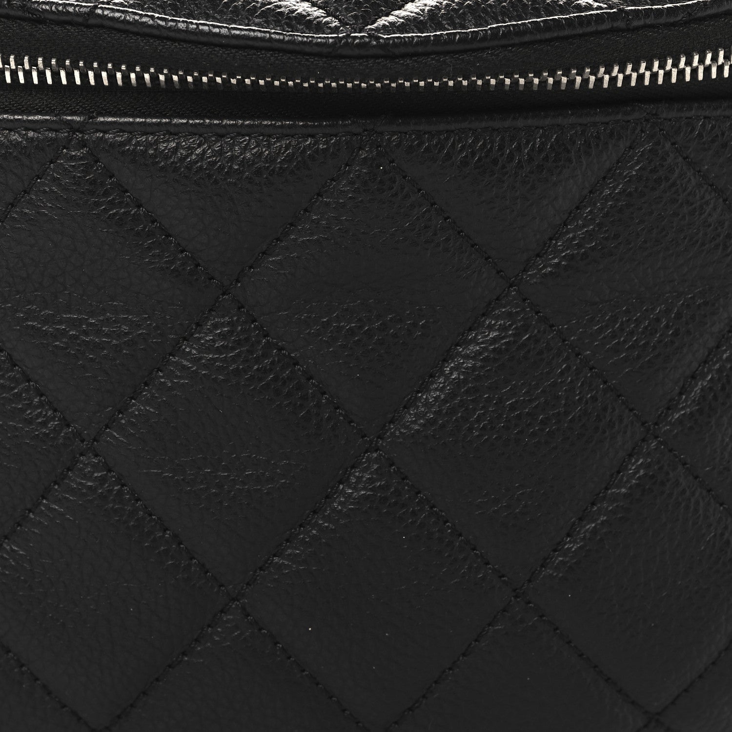 Chanel Grained Calfskin Quilted Waist Belt Bag Black 7 of 9