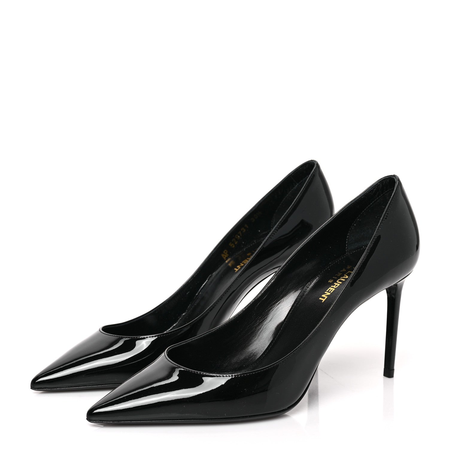 Saint Laurent Patent Calfskin Zoe 85 Pump 38.5 Black 3 of 8