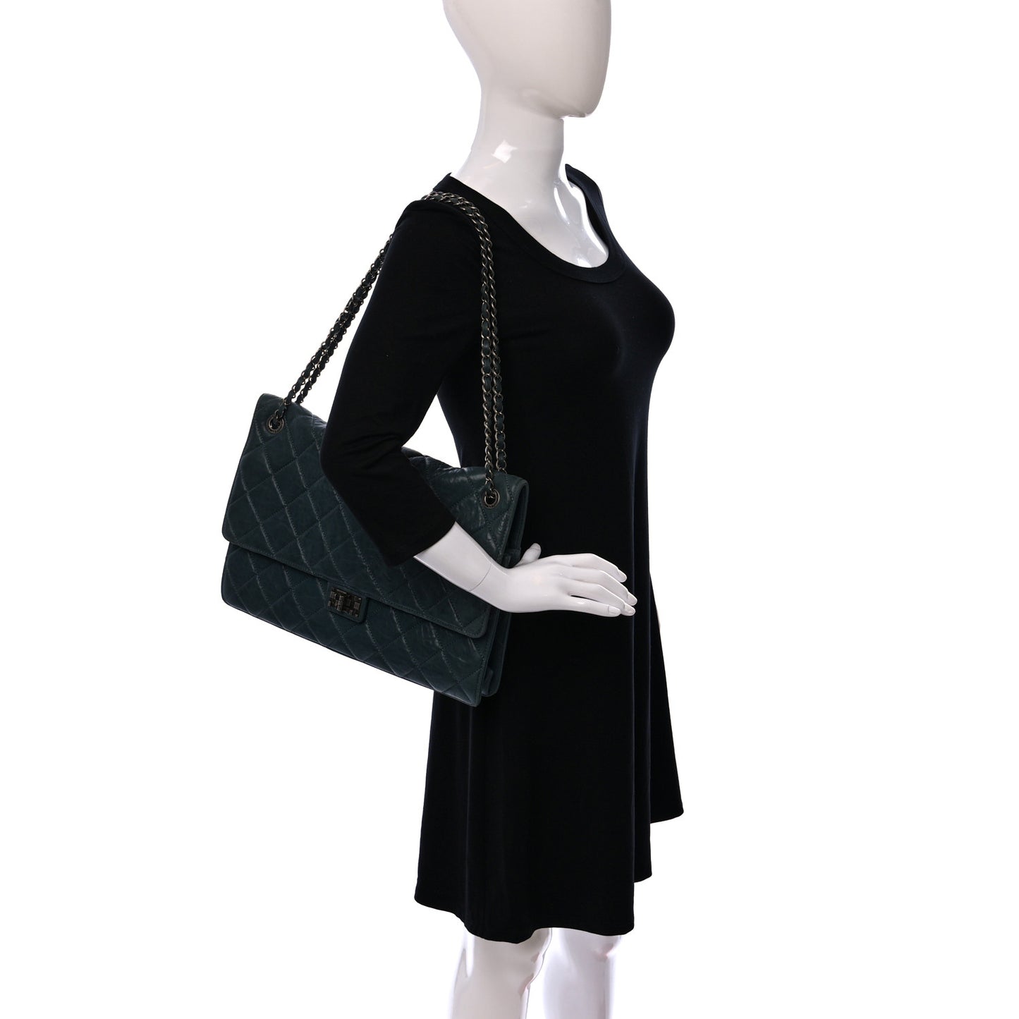 Washed Lambskin Quilted Maxi Take Away Flap Turquoise