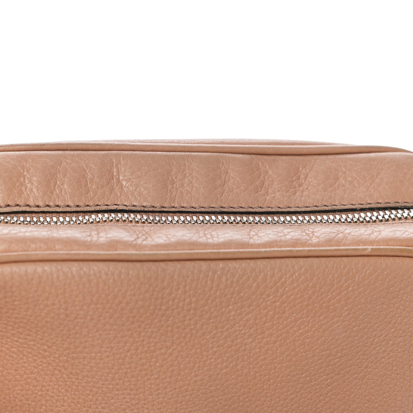 Pebbled Calfskin Small Soho Disco Bag Camelia