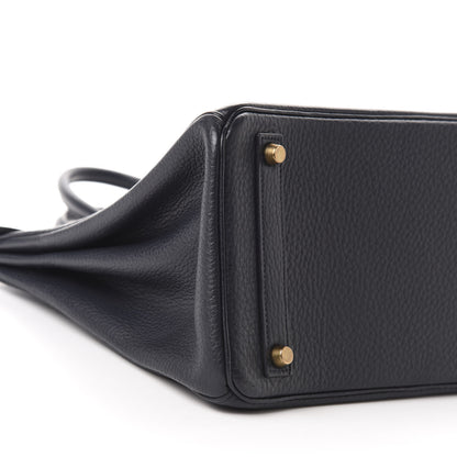 Hermes Taurillon Clemence HAC Birkin 32 Bleu Indigo 6 of 13