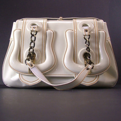 Fendi Toile Patent B BAG White 1 of 12