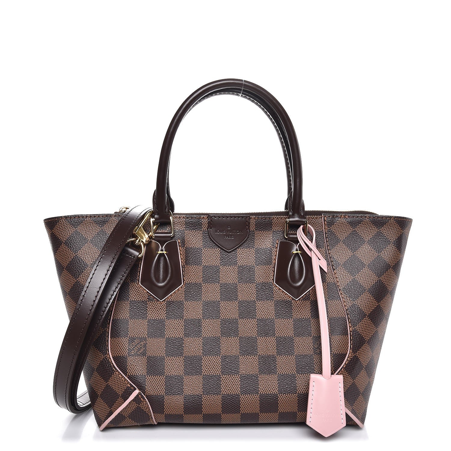 Louis Vuitton Damier Ebene Caissa Tote PM Rose Ballerine 1 of 8