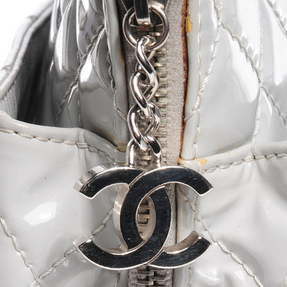Chanel Vinyl Quilted In the Business Camera Case Light Grey 9 of 9