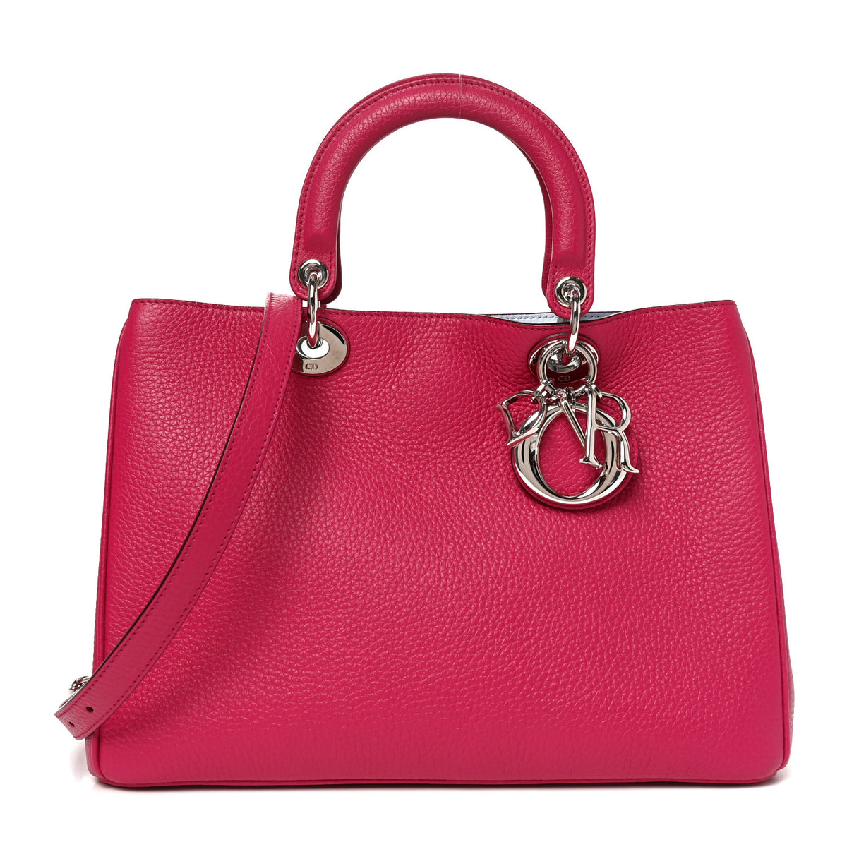 Christian Dior Bullcalf Medium Diorissimo Tote Fuchsia 1 of 9