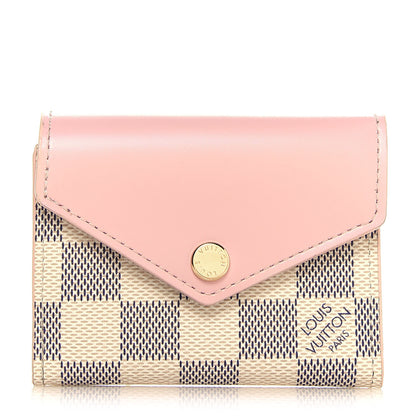 Louis Vuitton Damier Azur Zoe Wallet Rose Ballerine 1 of 12