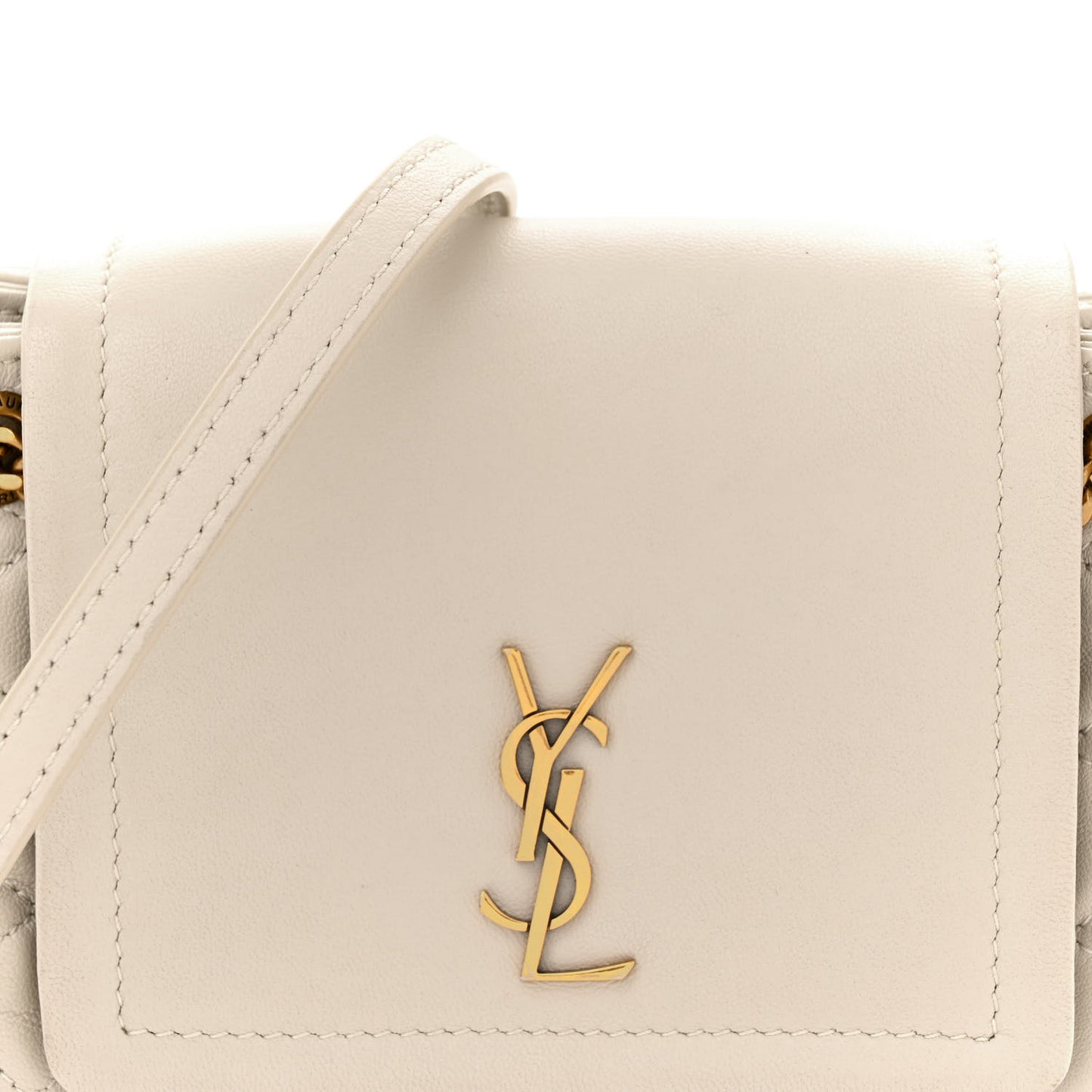 Lambskin Quilted Monogram Mini Nolita Blanc Vintage