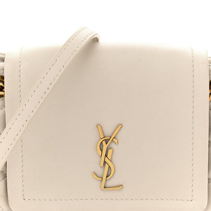 Saint Laurent Lambskin Quilted Monogram Mini Nolita Blanc Vintage 8 of 15