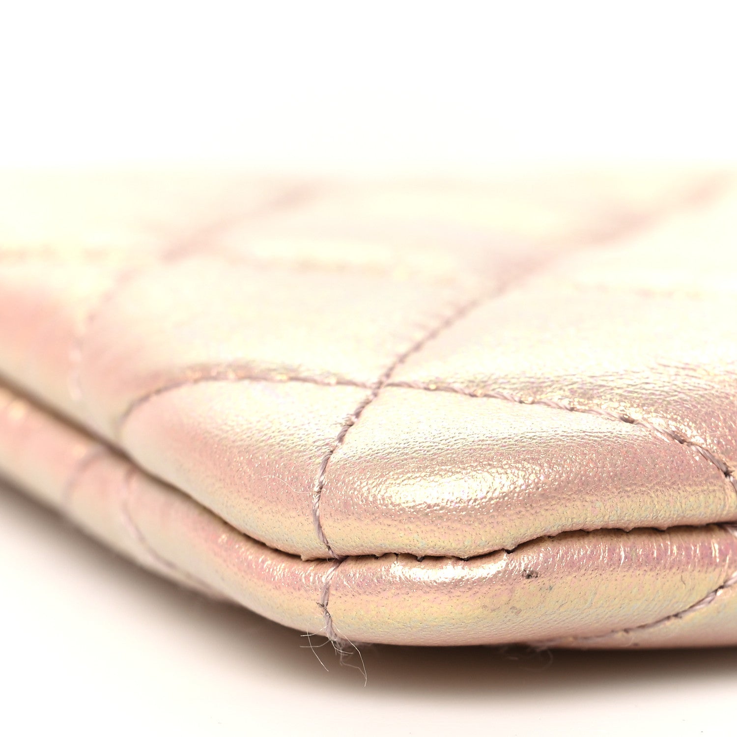Chanel Iridescent Calfskin Quilted Small Cosmetic Case Pink 9 of 10