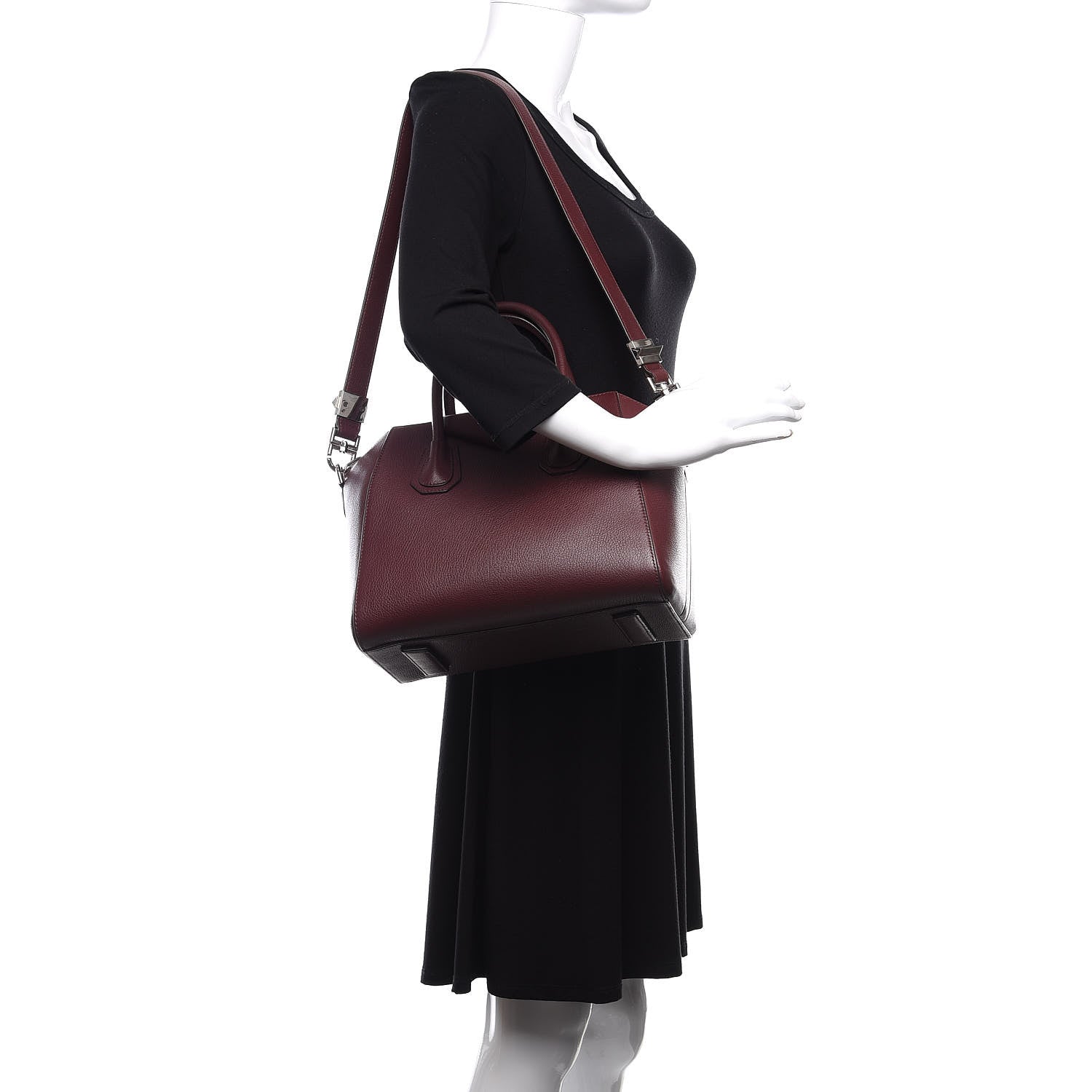 Givenchy Sugar Goatskin Small Antigona Oxblood 2 of 16