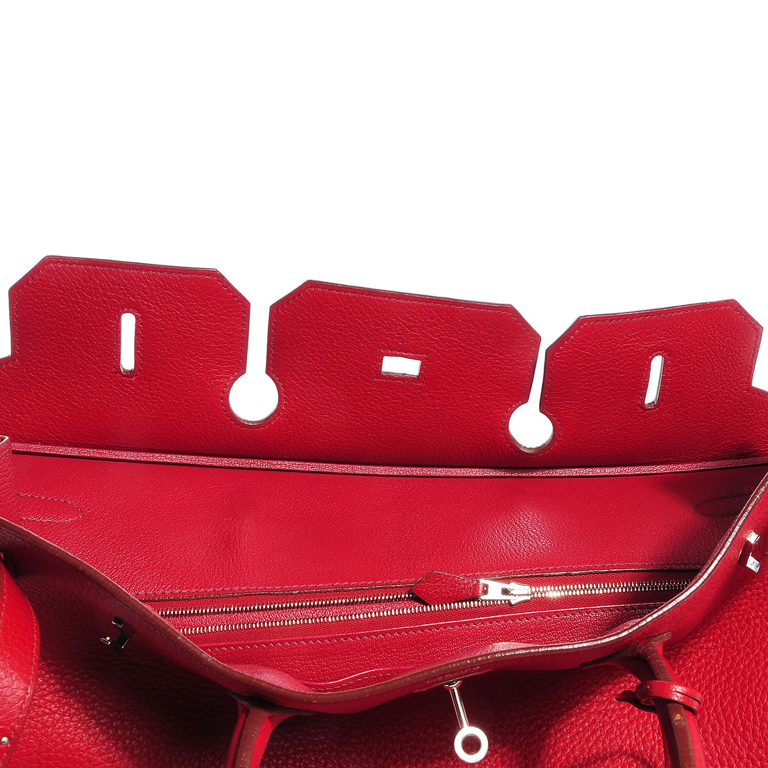 Hermes Taurillon Clemence Birkin 40 Rouge Garance 7 of 32