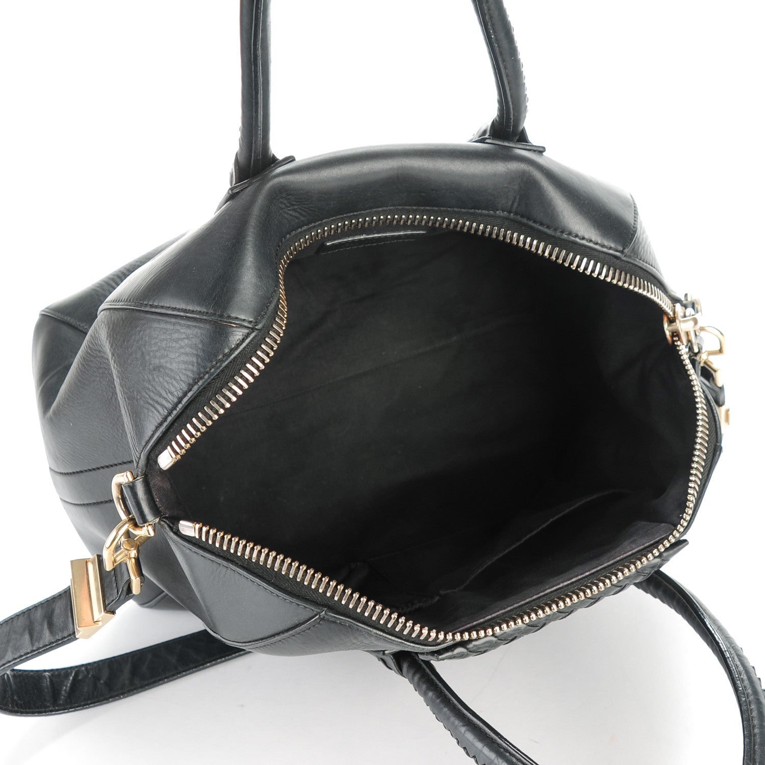 Givenchy Smooth Calfskin Woven Medium Antigona Black 5 of 9