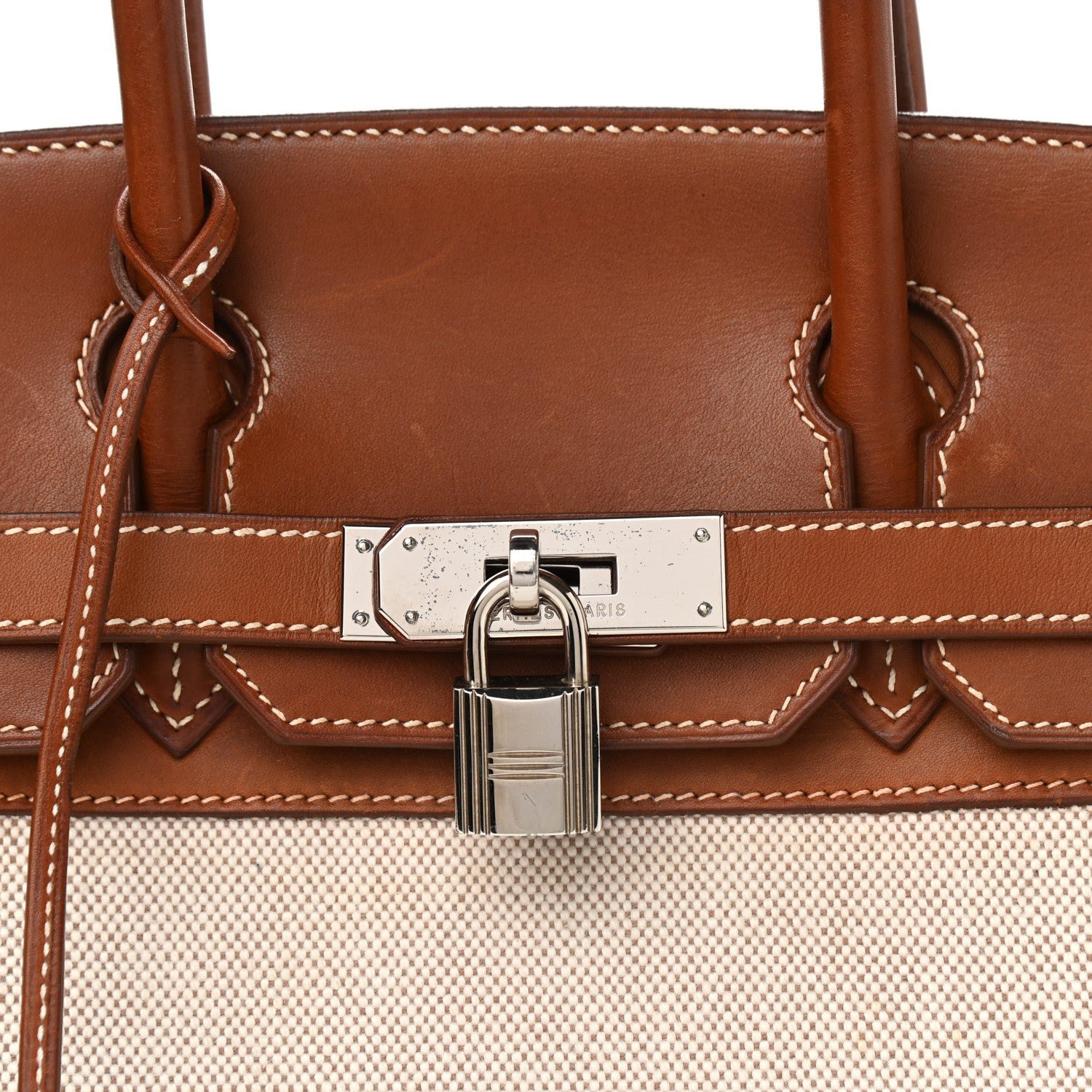 Hermes Toile Barenia Birkin 30 Fauve 24 of 26