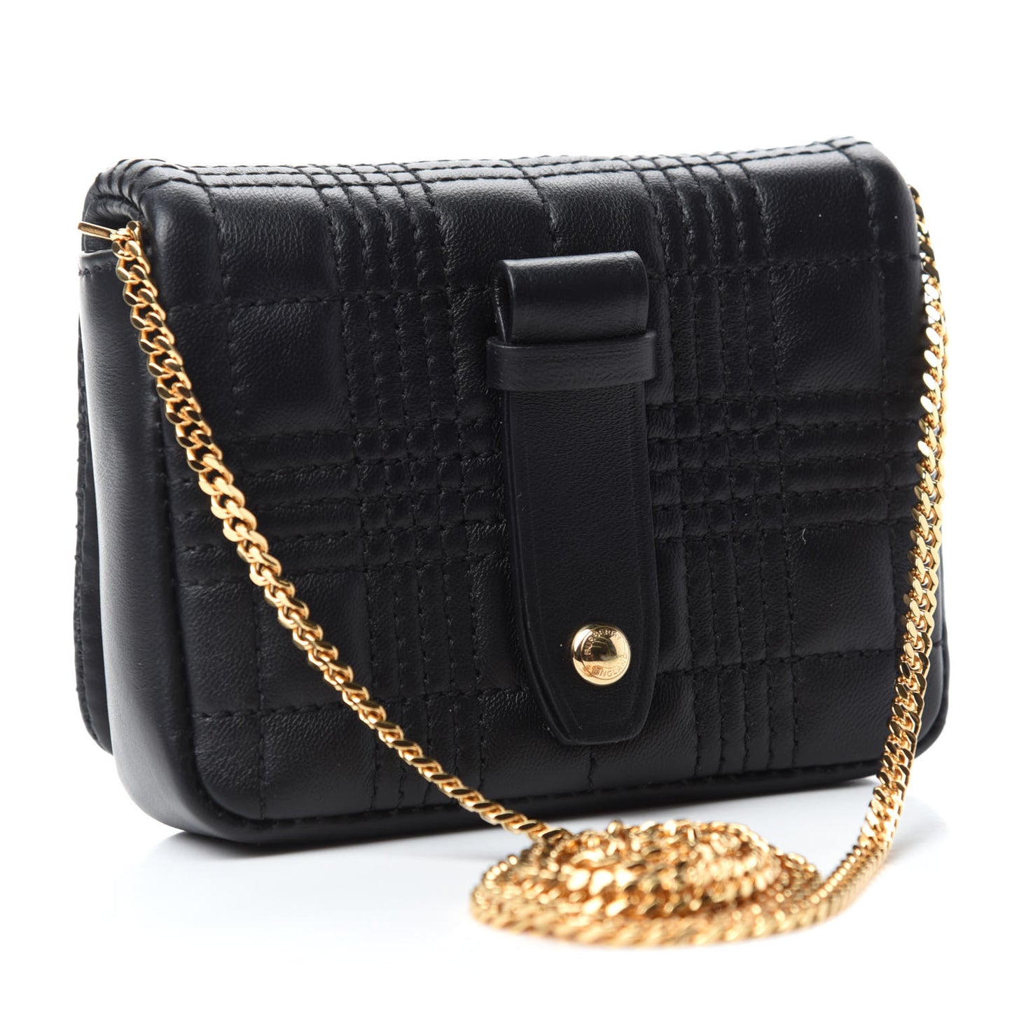 Lambskin Quilted Micro Lola Bag Black