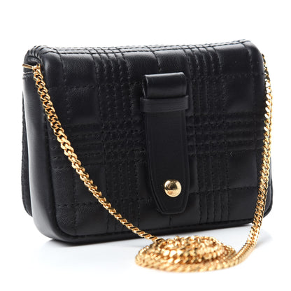 Burberry Lambskin Quilted Micro Lola Bag Black 3 of 9