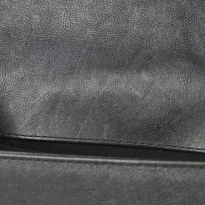 Chanel Metallic Calfskin Quilted Medium Boy Flap Black 11 of 15