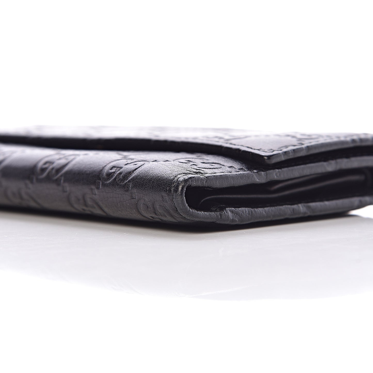 Guccissima Continental Flap Wallet Black